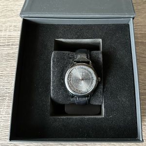 BNIB Maison Maestro Classico Modello III Montenoir Genuine Leather Strap Watch